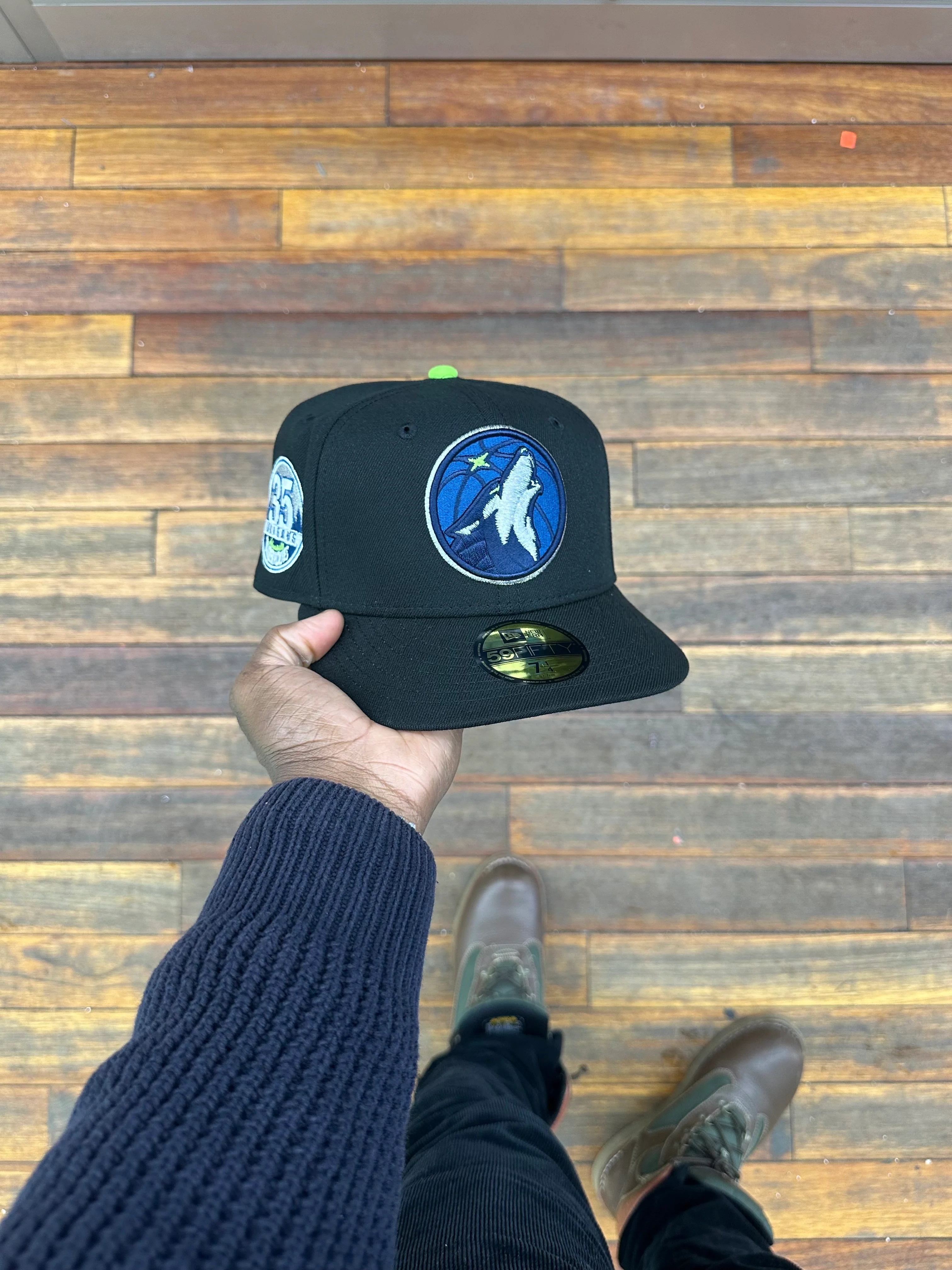 Minnesota Timberwolves All Black Fitted 35Th - Image 2