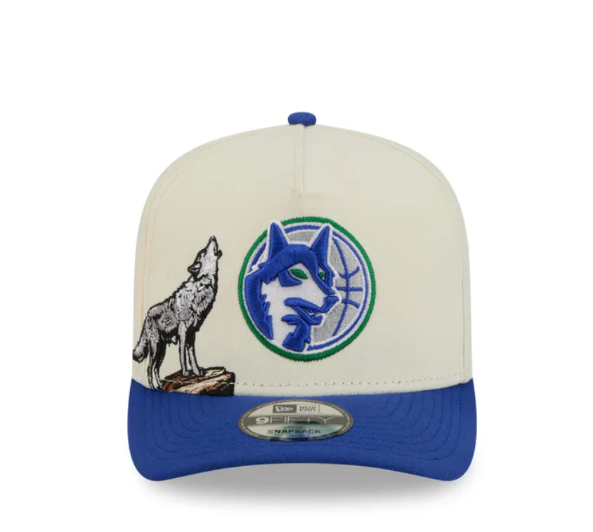 Minnesota Timberwolves HWC Chrome White 9FIFTY A-Frame Snapback - Image 2