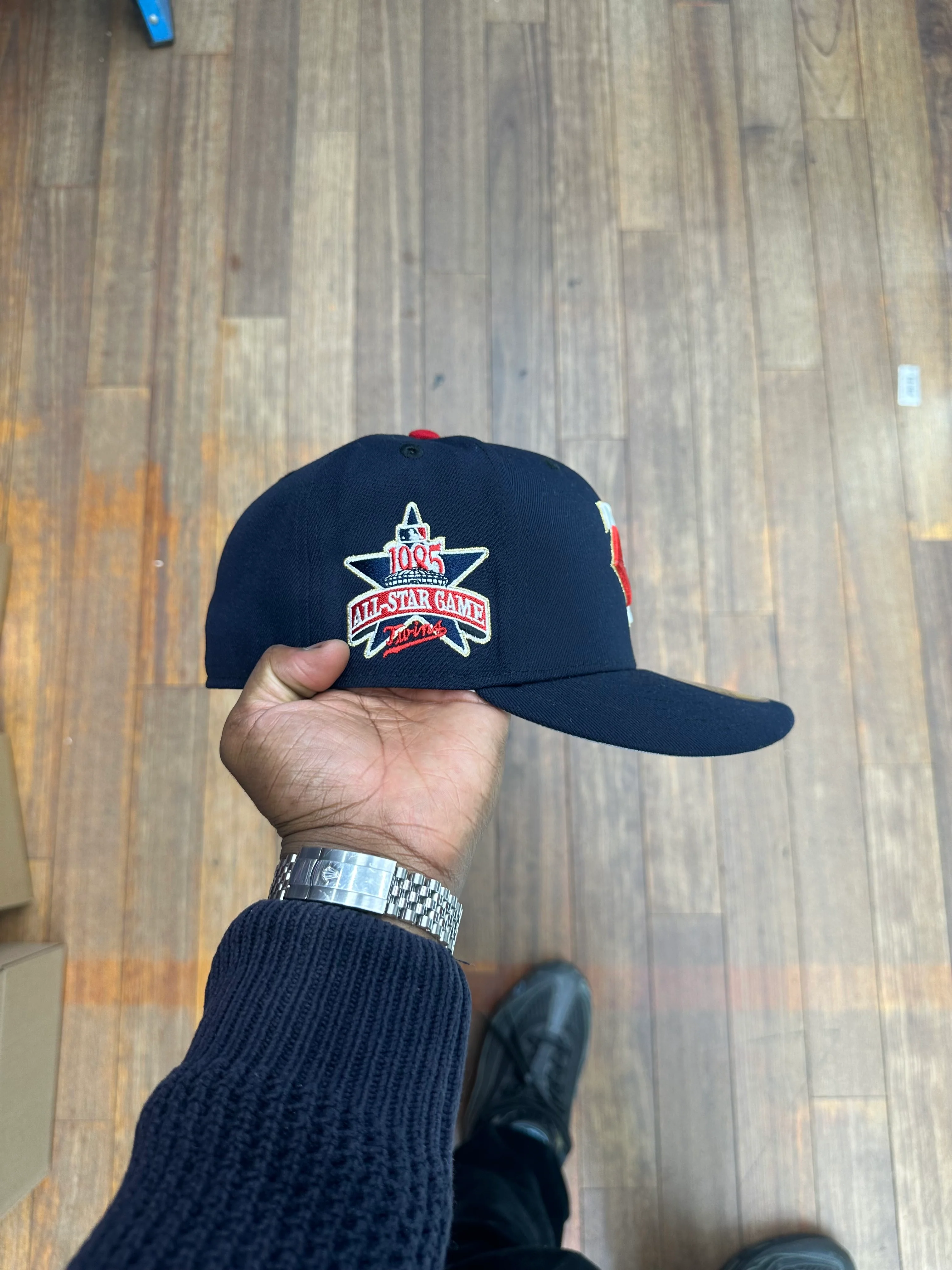 Minnesota Twins All Navy Blue "TC" Logo Gold Outline 85 ASG - Image 6
