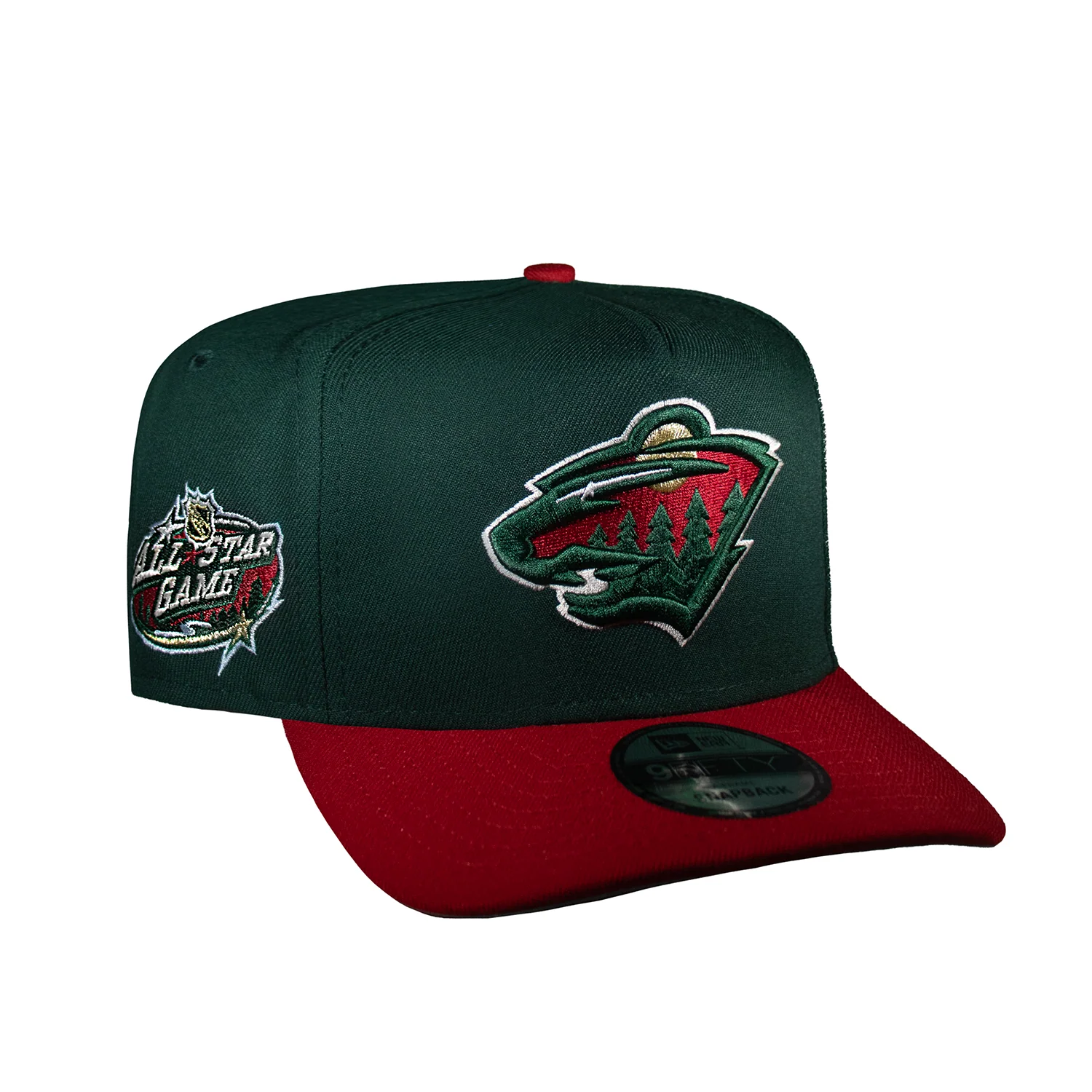 Minnesota Wild Green & Red 950 AFrame Snap Back - Image 2