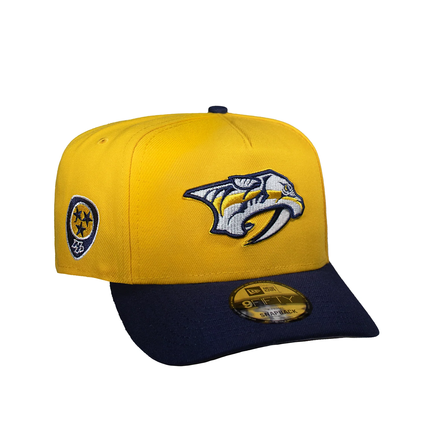 Nashville Predators Yellow & Navy 950 AFrame Snap Back - Image 2