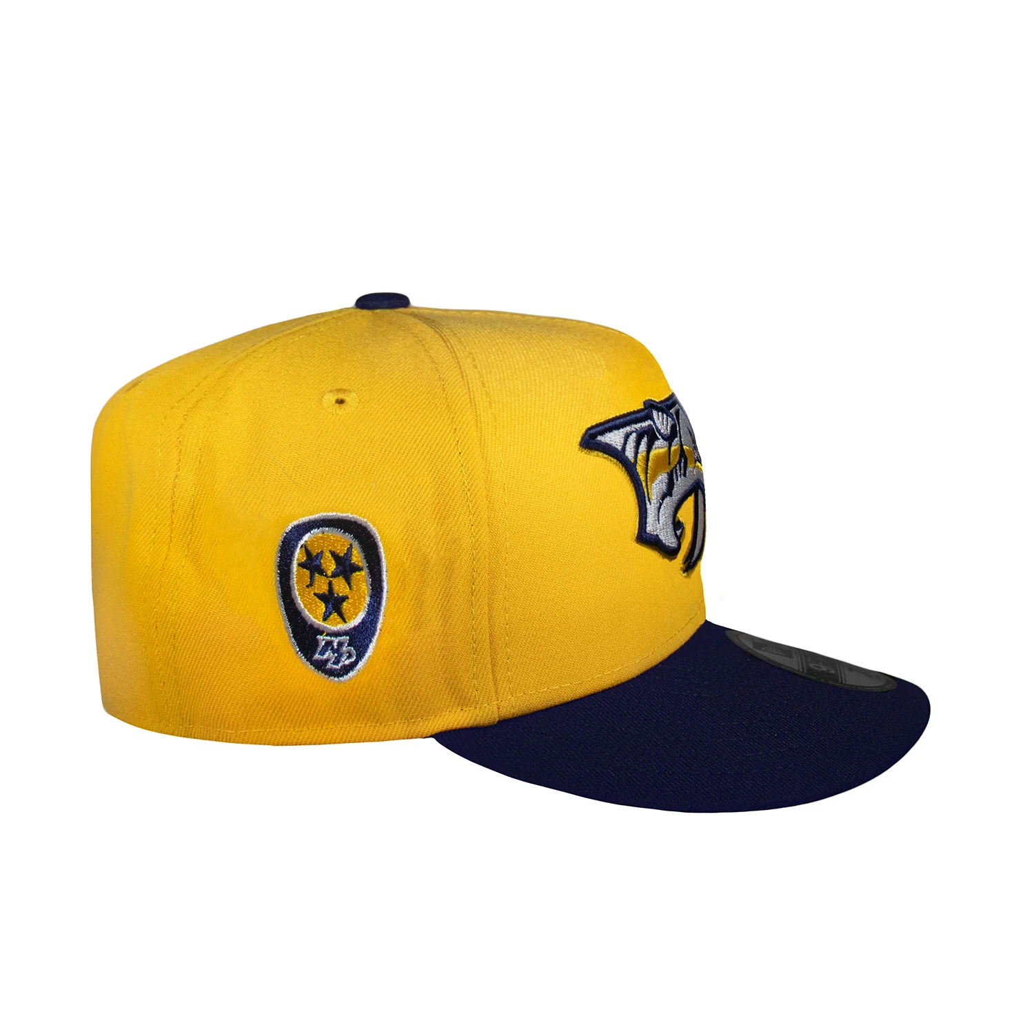 Nashville Predators Yellow & Navy 950 AFrame Snap Back - Image 3