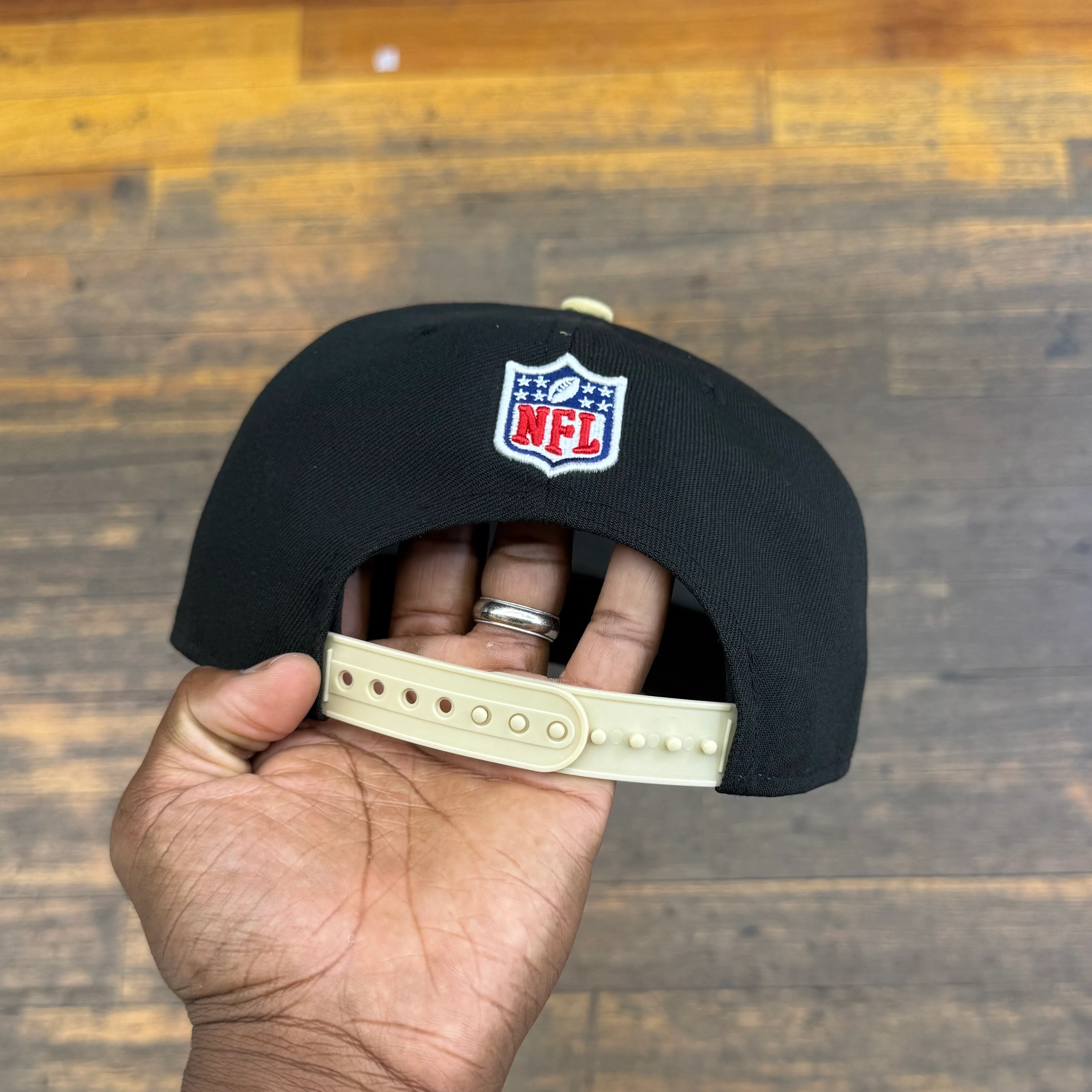 New Orleans Saints Black NFL25 DRAFT 950 AFrame Snap Back - Image 8