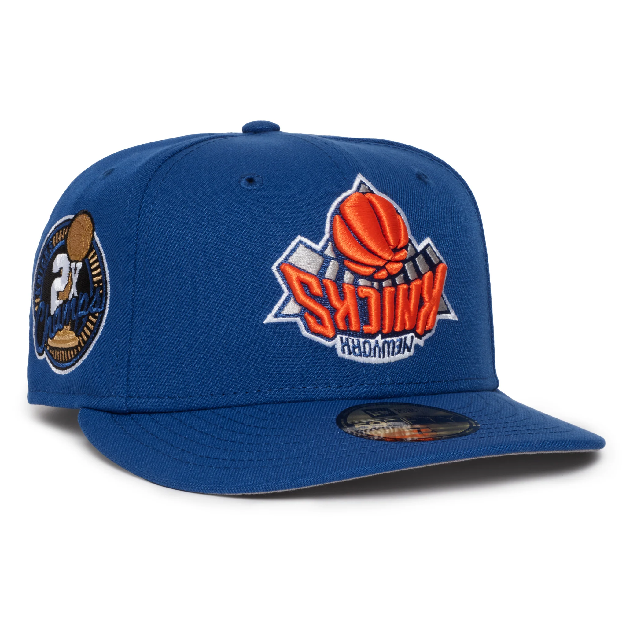 New York Knicks Blue Upside Down Logo 2x Champs Grey uv