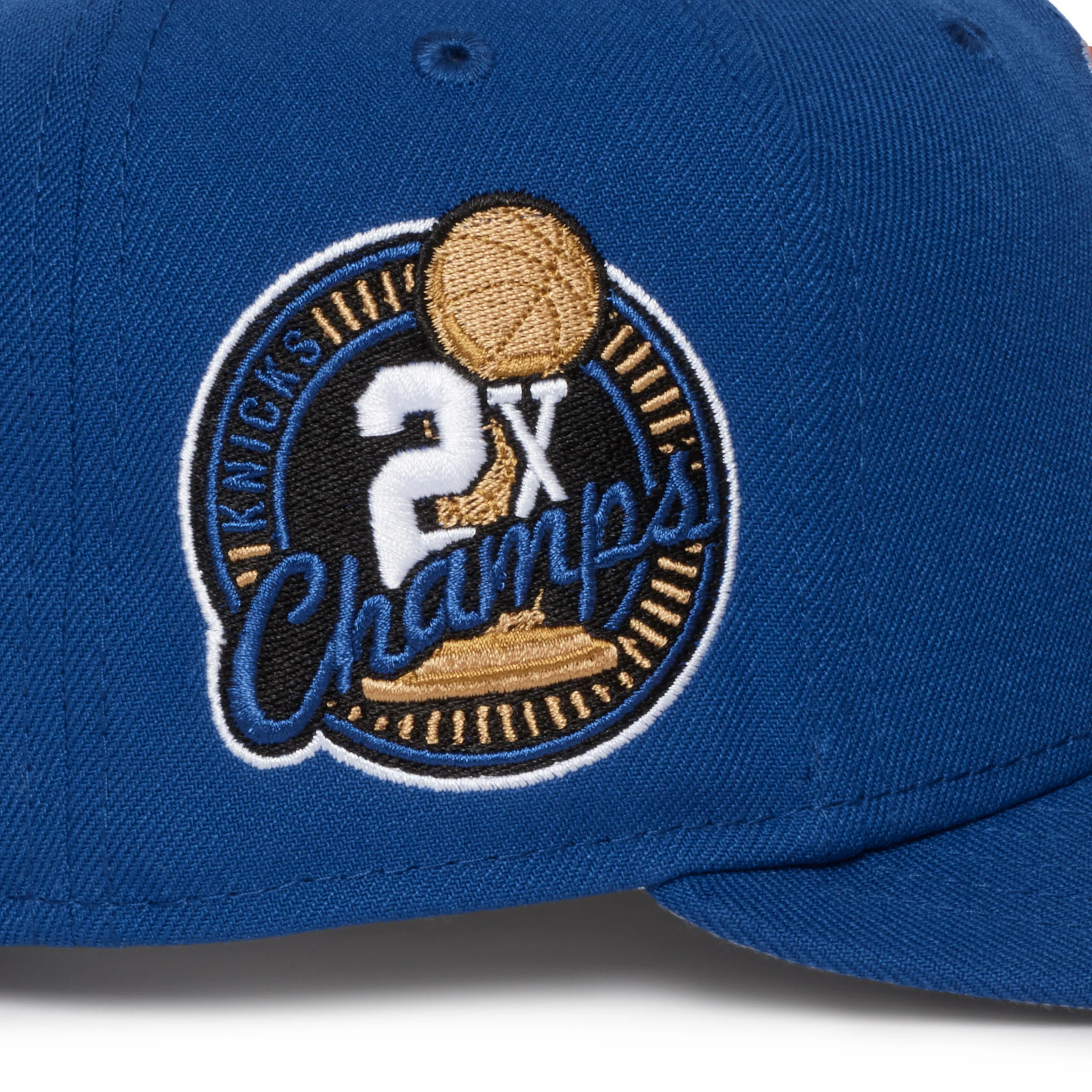 New York Knicks Blue Upside Down Logo 2x Champs Grey uv - Image 4