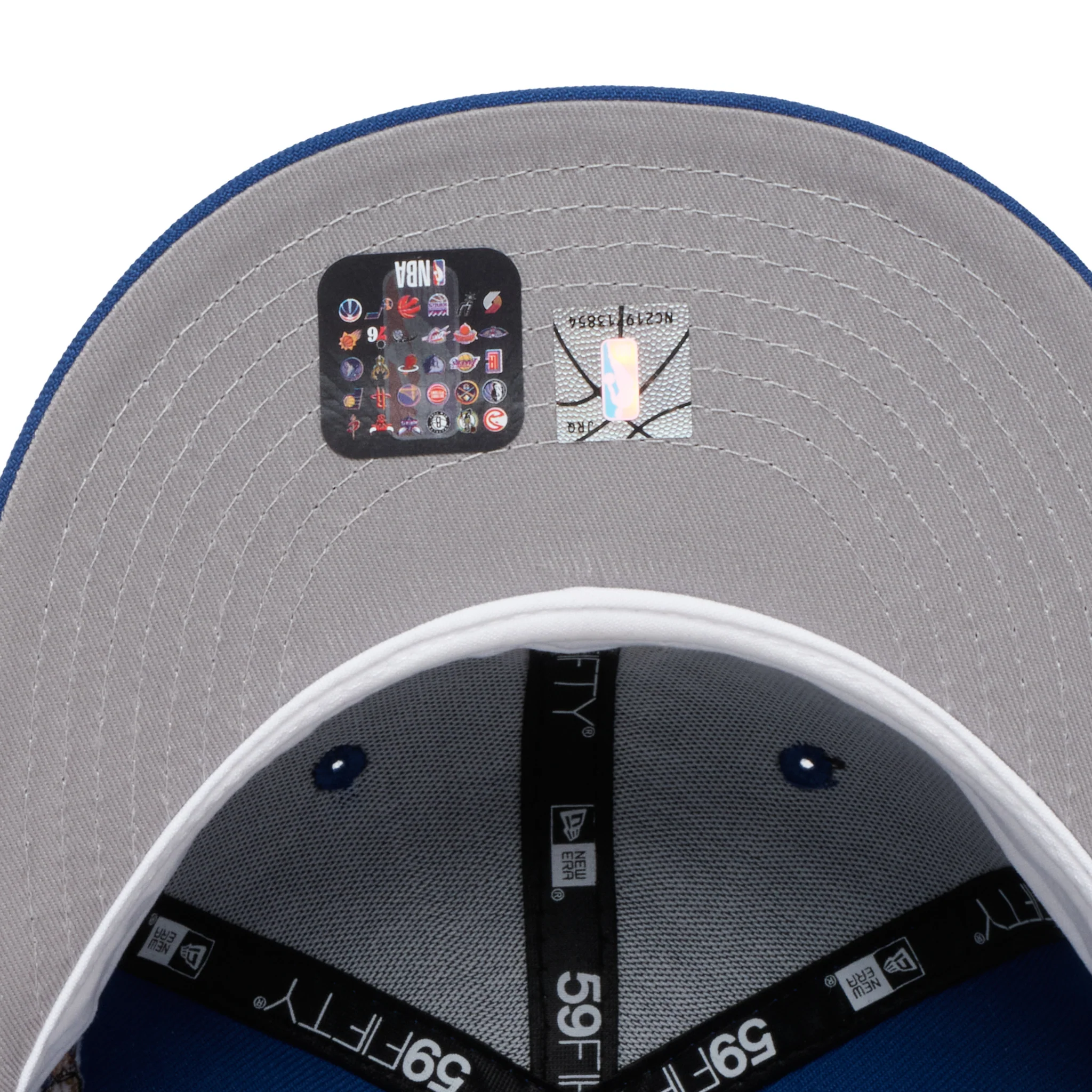 New York Knicks Blue Upside Down Logo 2x Champs Grey uv - Image 8