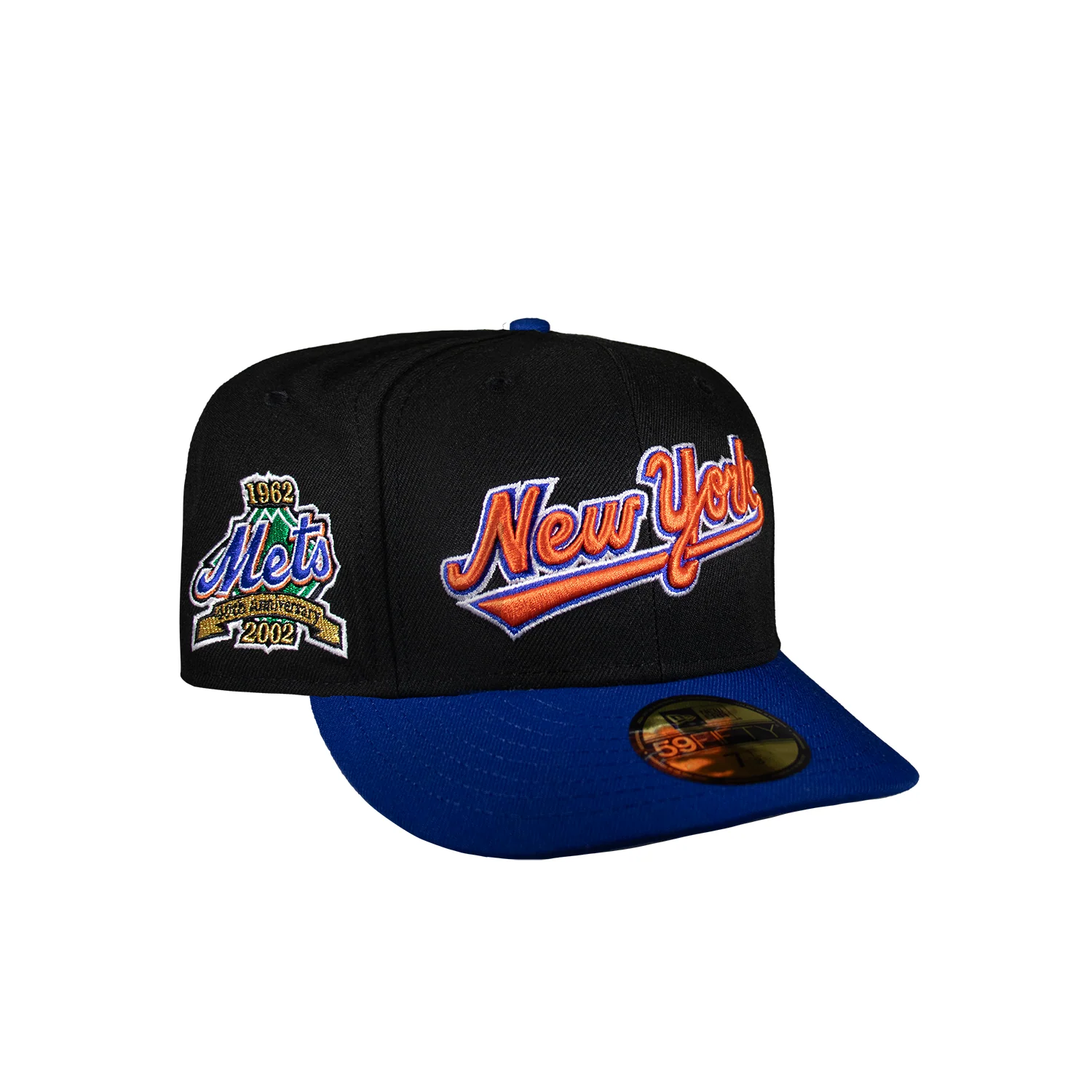 New York Mets Black and Royal Blue Script Logo 1962 Anniversary - Image 2