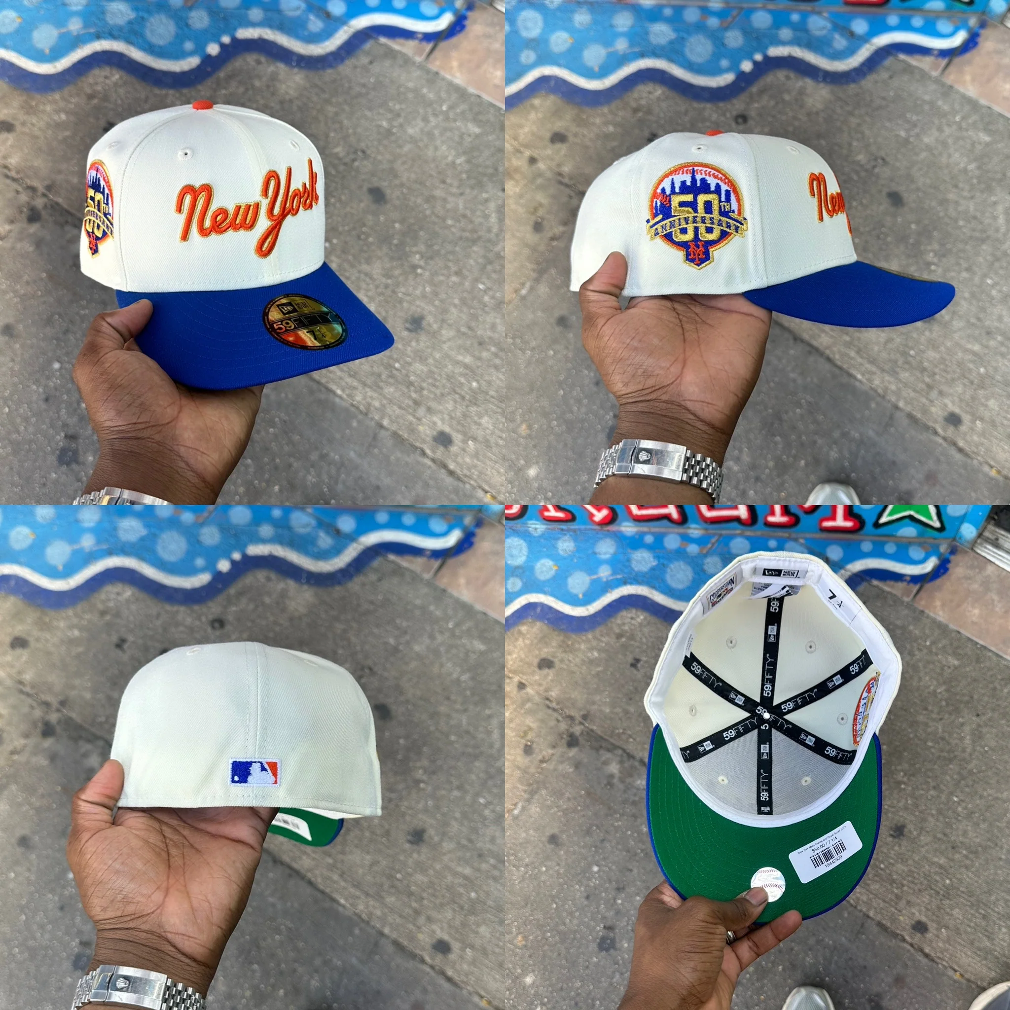 New York Mets Creme and Royal Script 50Th - Image 5
