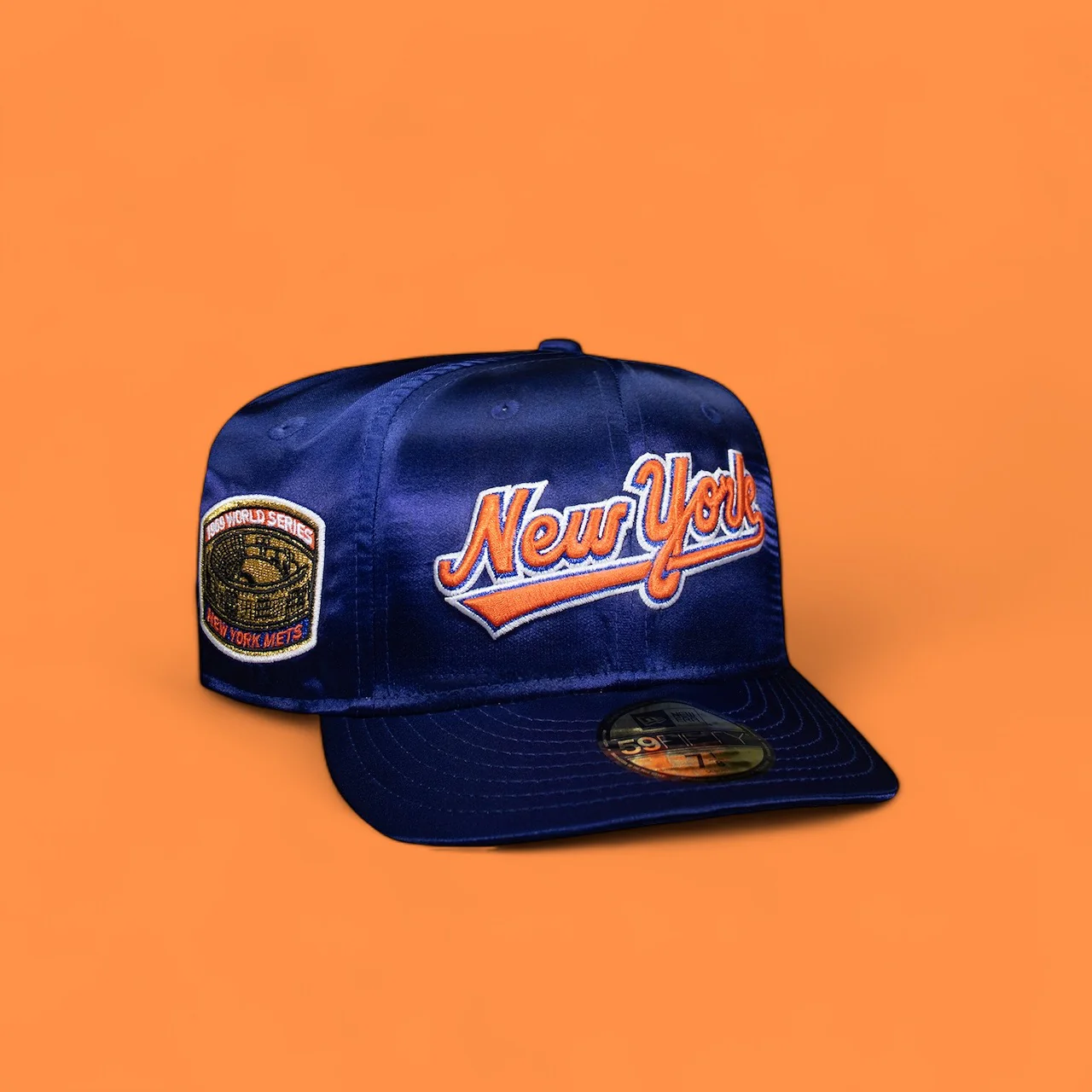 New York Mets Script All Satin Royal Blue 50Th Anniversary