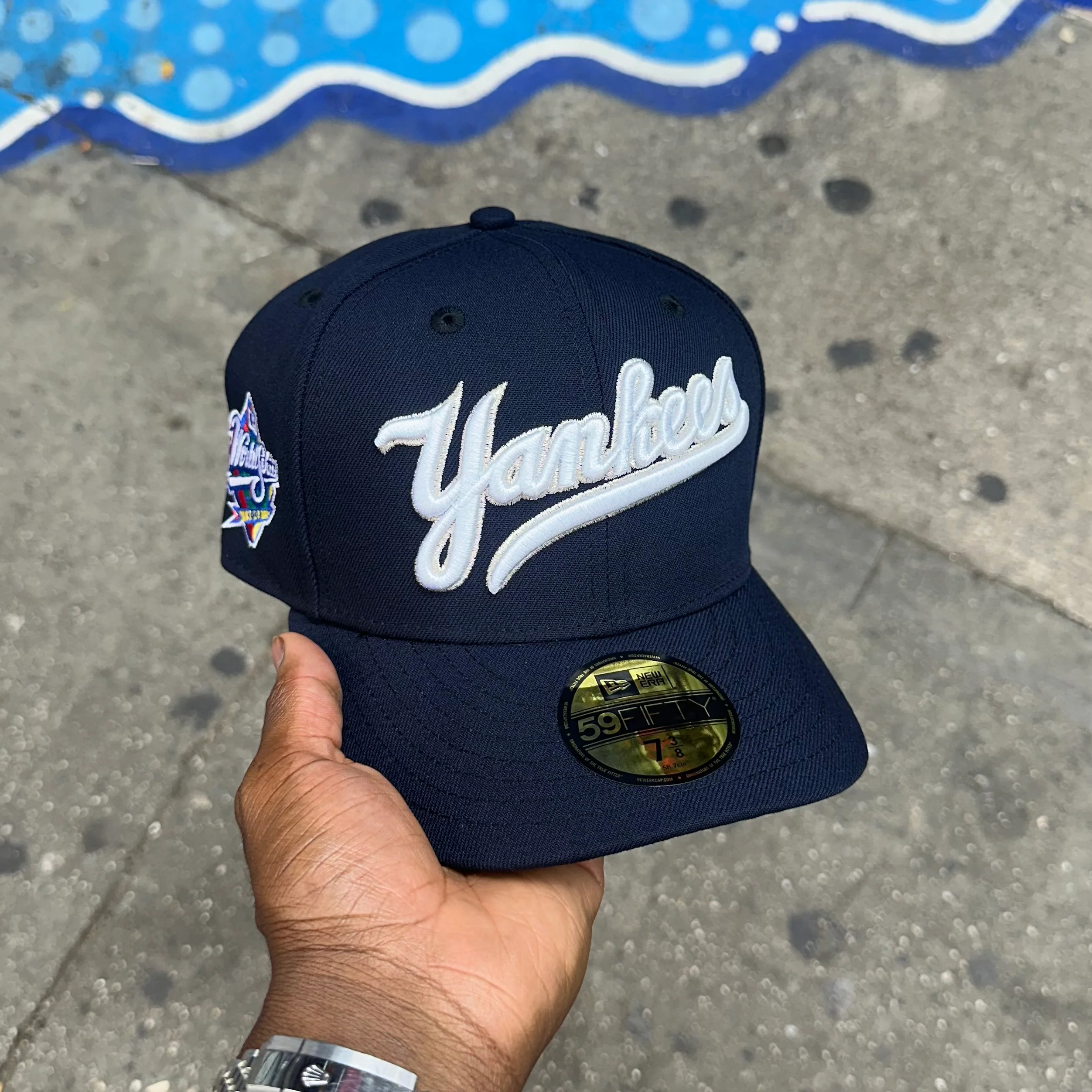 New York Yankees All Navy Blue w/ Script Logo 1998 WS - Image 7
