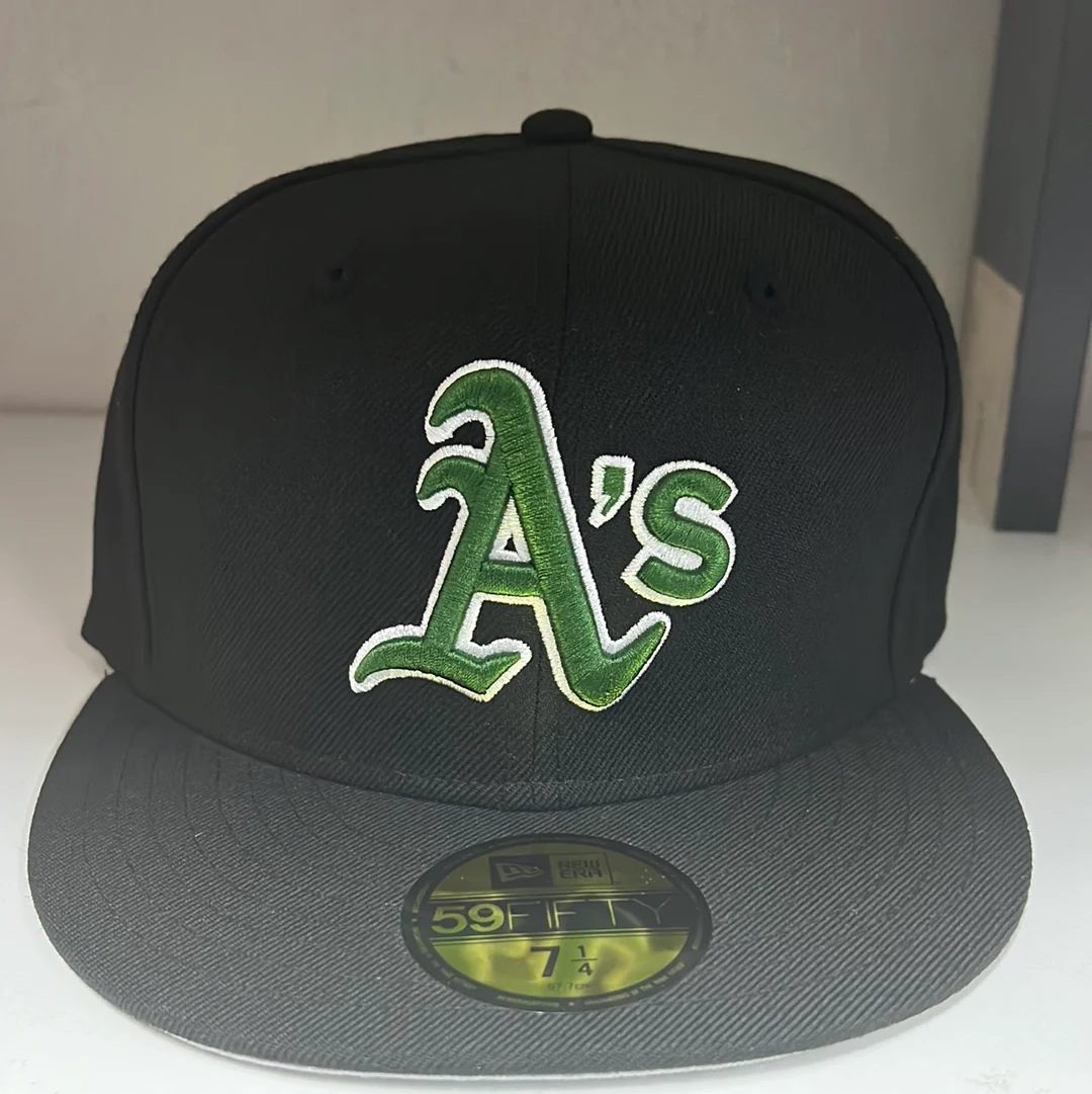 Oakland Athletics All Black No Patch Grey uv - Image 5