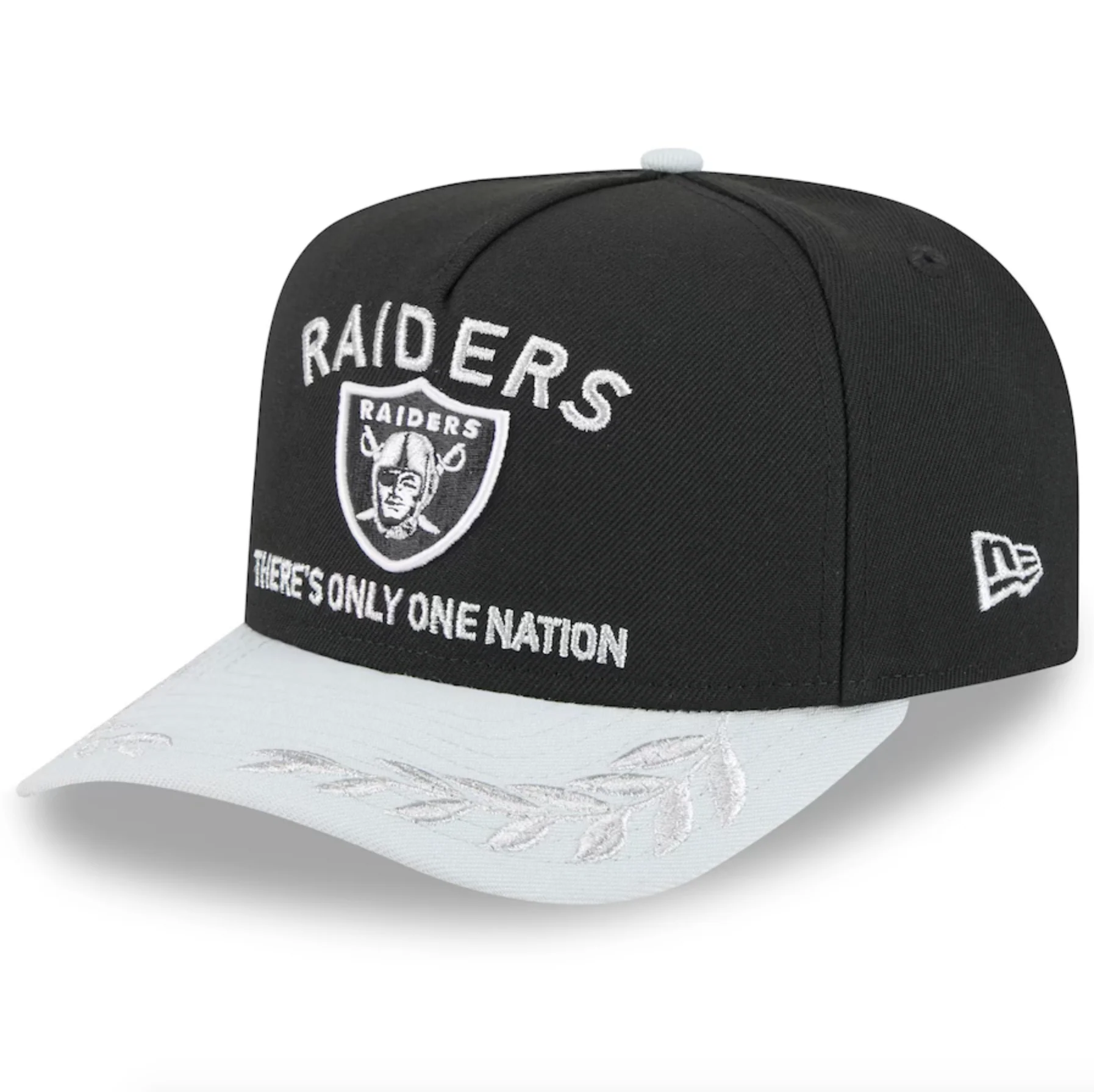 Oakland Raiders Black NFL25 DRAFT 950 AFrame Snap Back