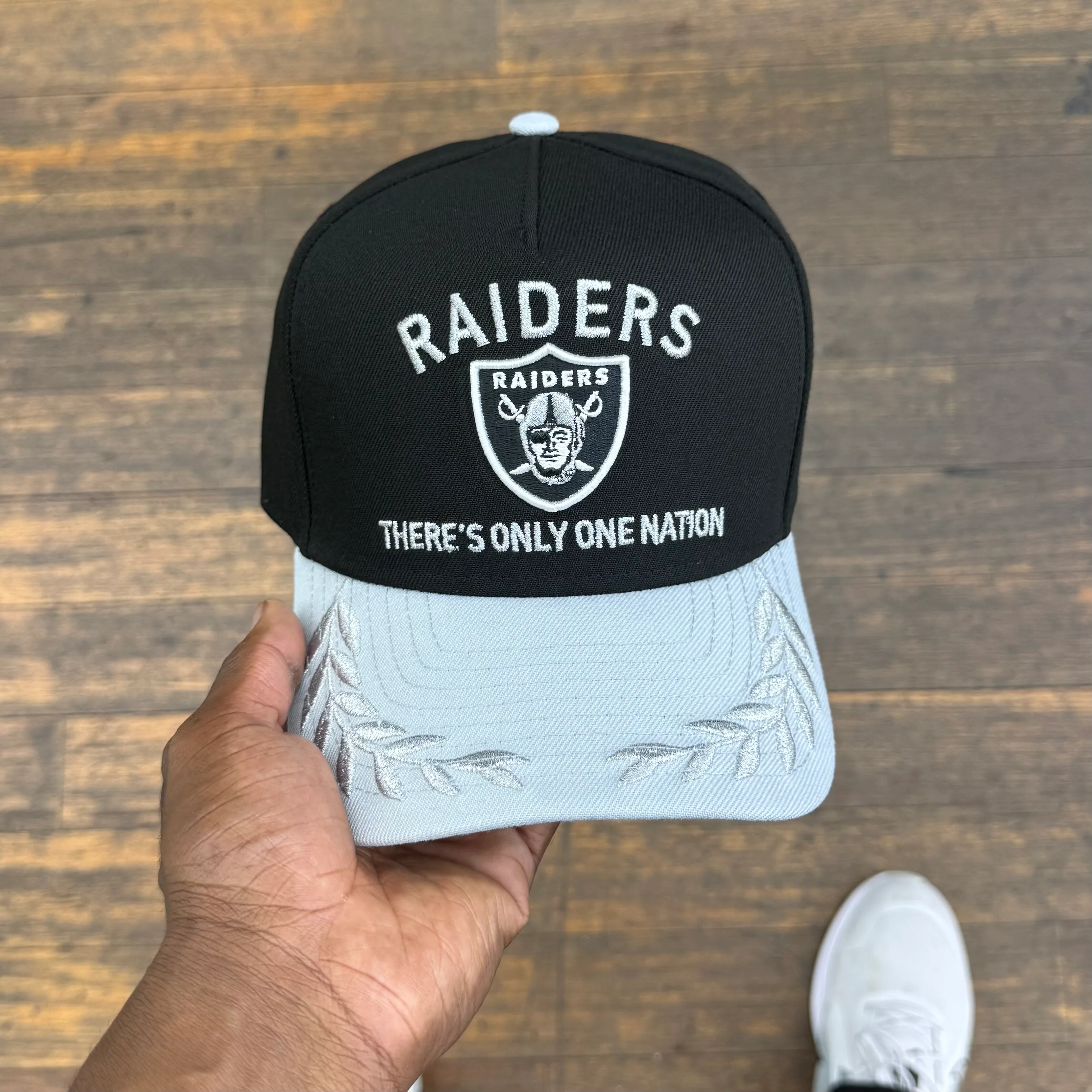 Oakland Raiders Black NFL25 DRAFT 950 AFrame Snap Back - Image 6