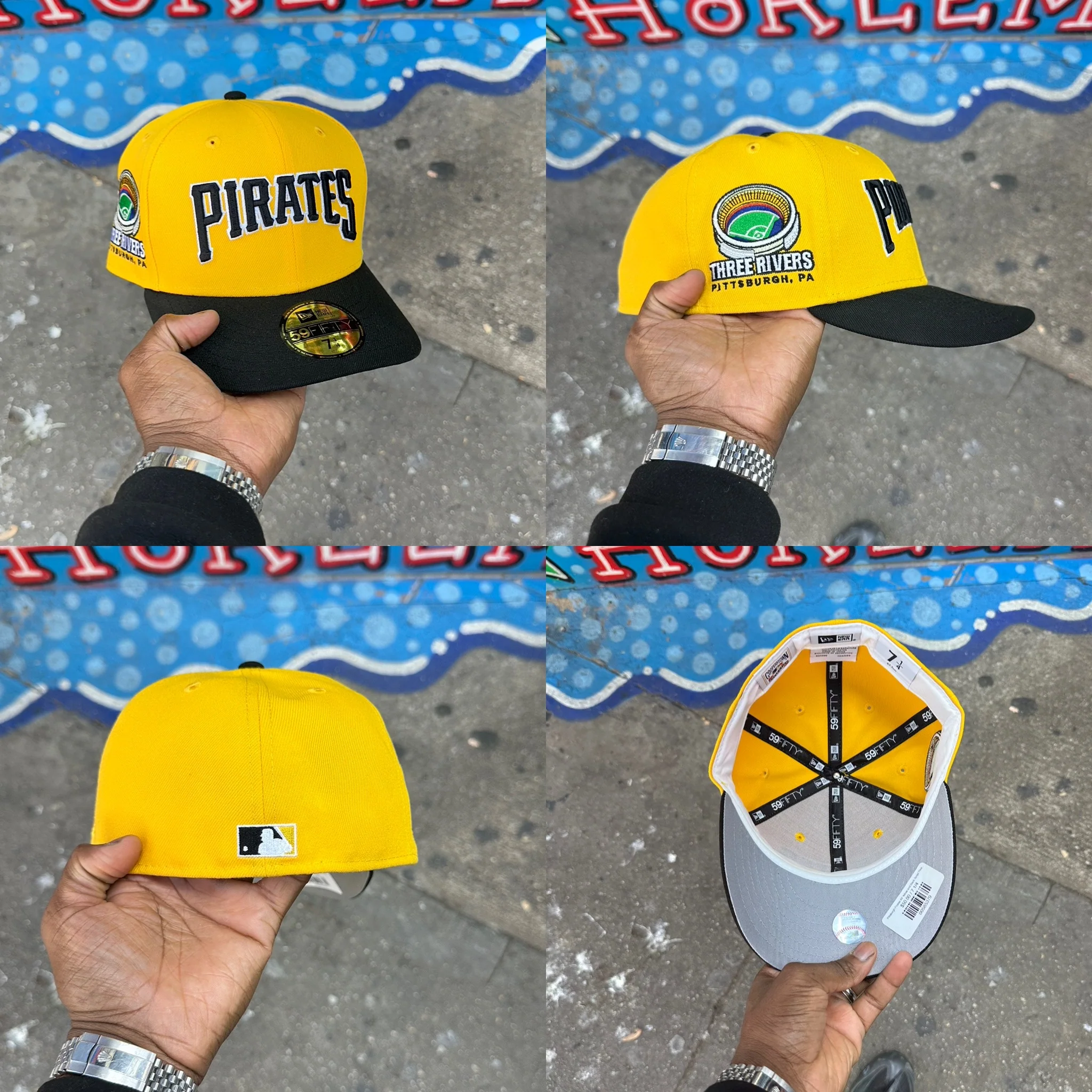 Pittsburgh Pirates Yellow and Black Script Three Rivers - Image 4