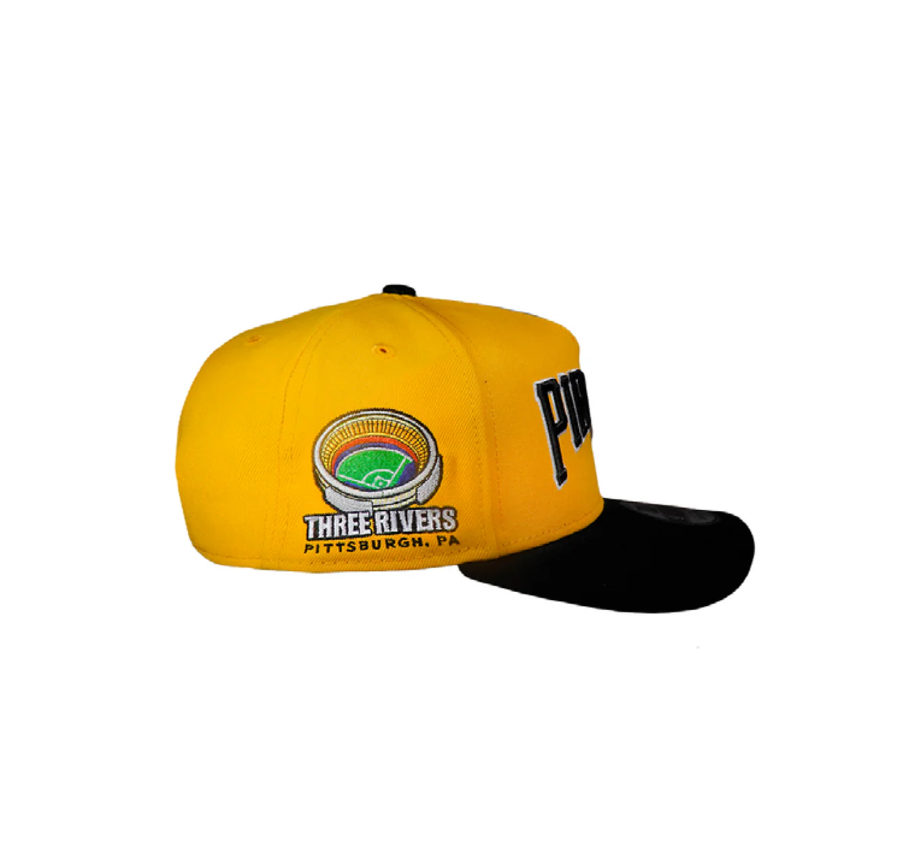 Pittsburgh Pirates Yellow & Black Script 950 AFrame 3Rivers Snap Back - Image 3