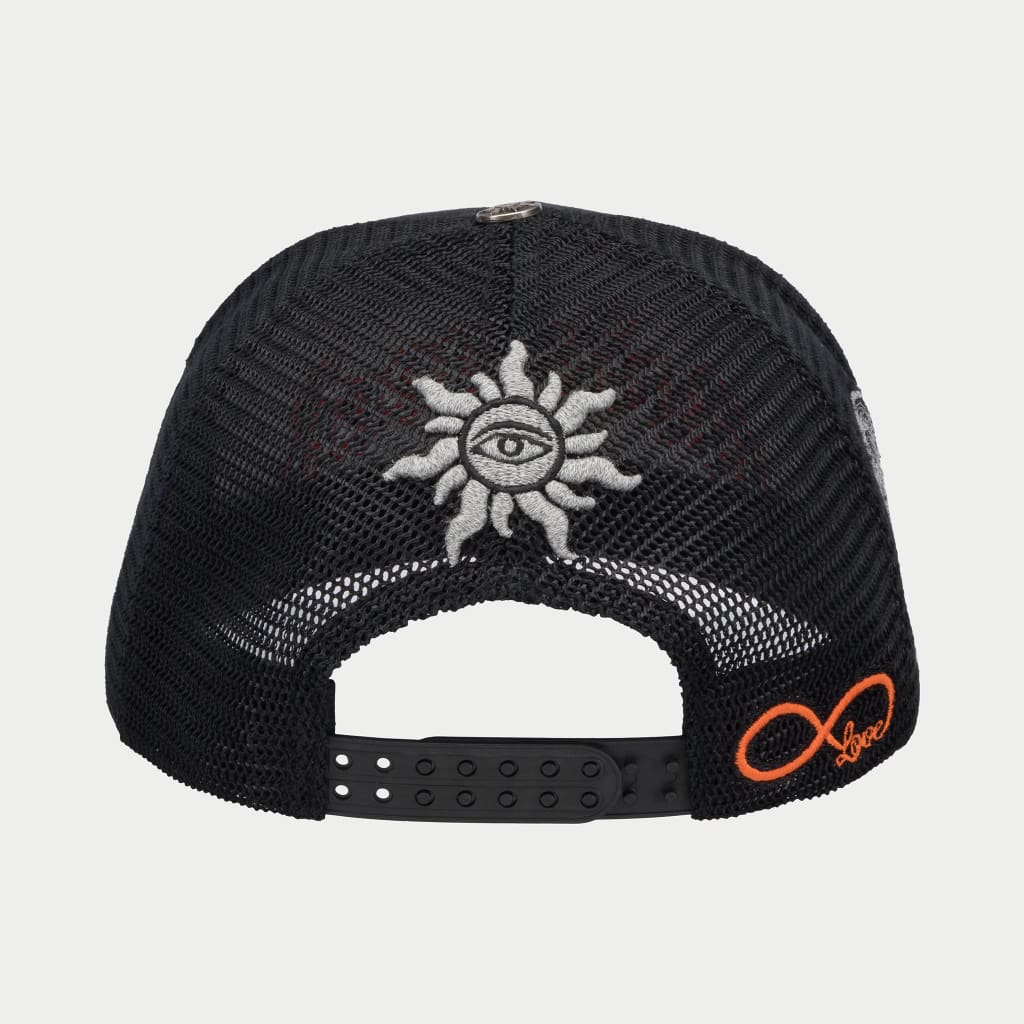 GODSPEED FOREVER TRUCKER HAT (VINTAGE BLACK/RED) - Image 2