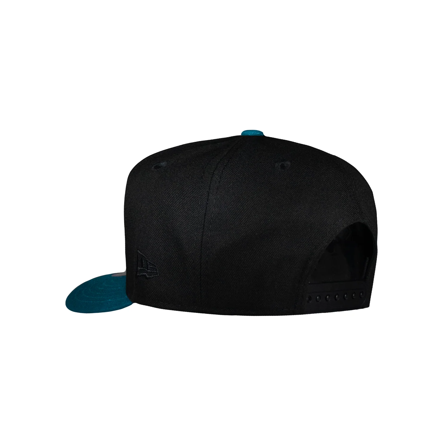 San Jose Sharks Black & Teal 25Th 950 AFrame Snap Back - Image 4
