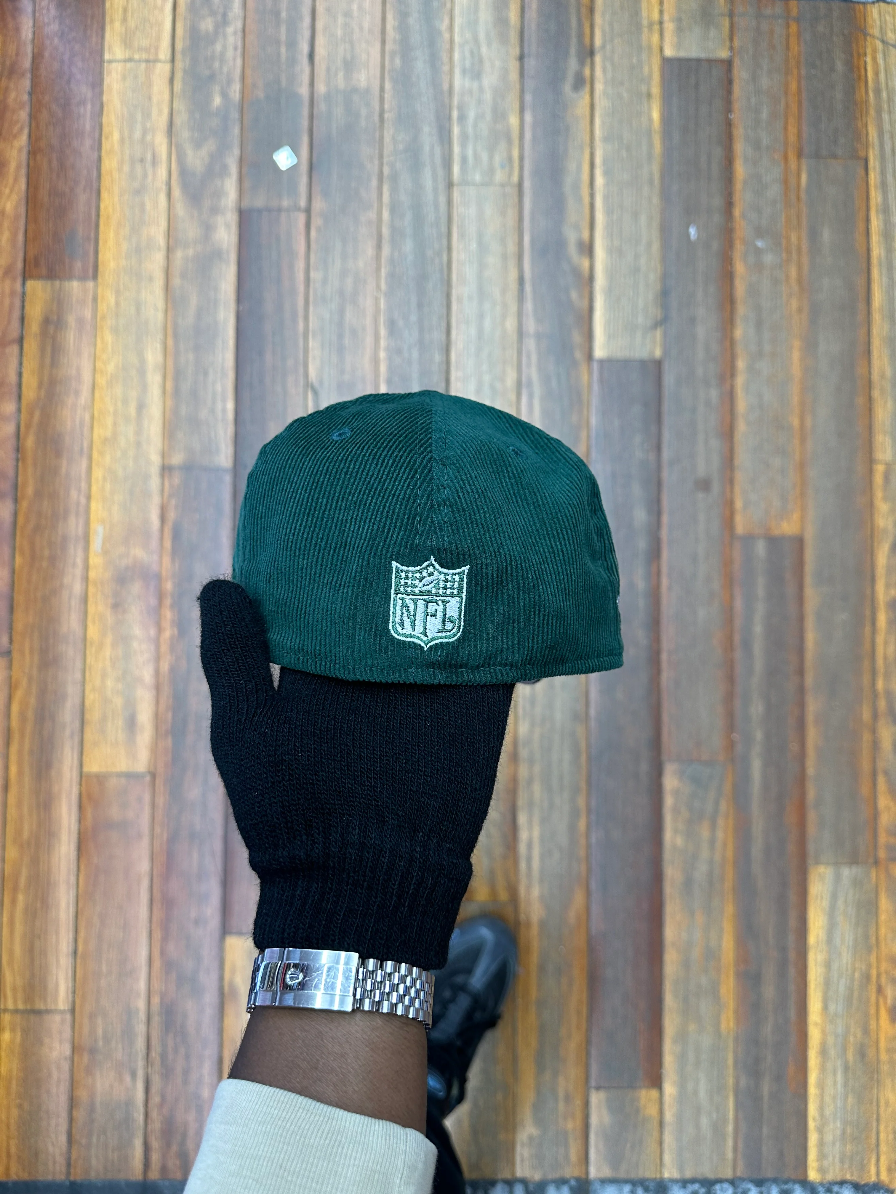 New York Jets Dark Green Corduroy 50th Anniversary 5950 Fitted - Image 5