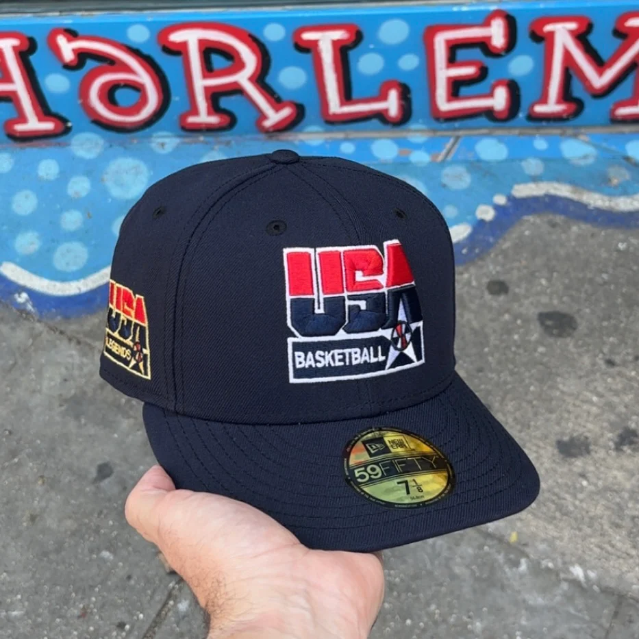 Team USA Navy Basketball 5950 Fitted Legends Patch