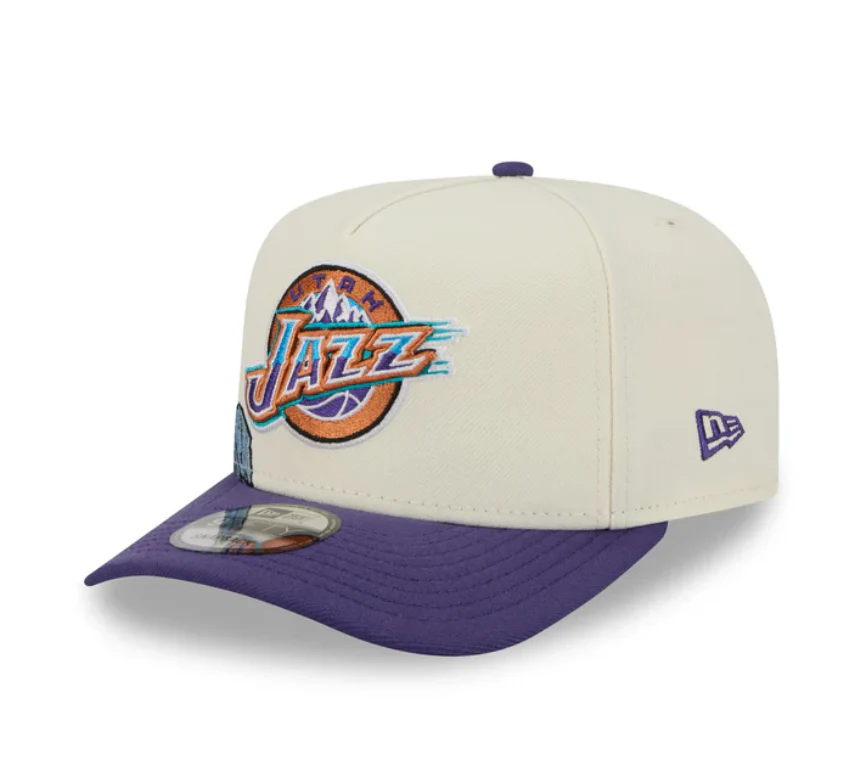 Utah Jazz HWC Chrome White 9FIFTY A-Frame Snapback - Image 2