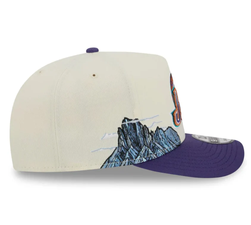 Utah Jazz HWC Chrome White 9FIFTY A-Frame Snapback - Image 5