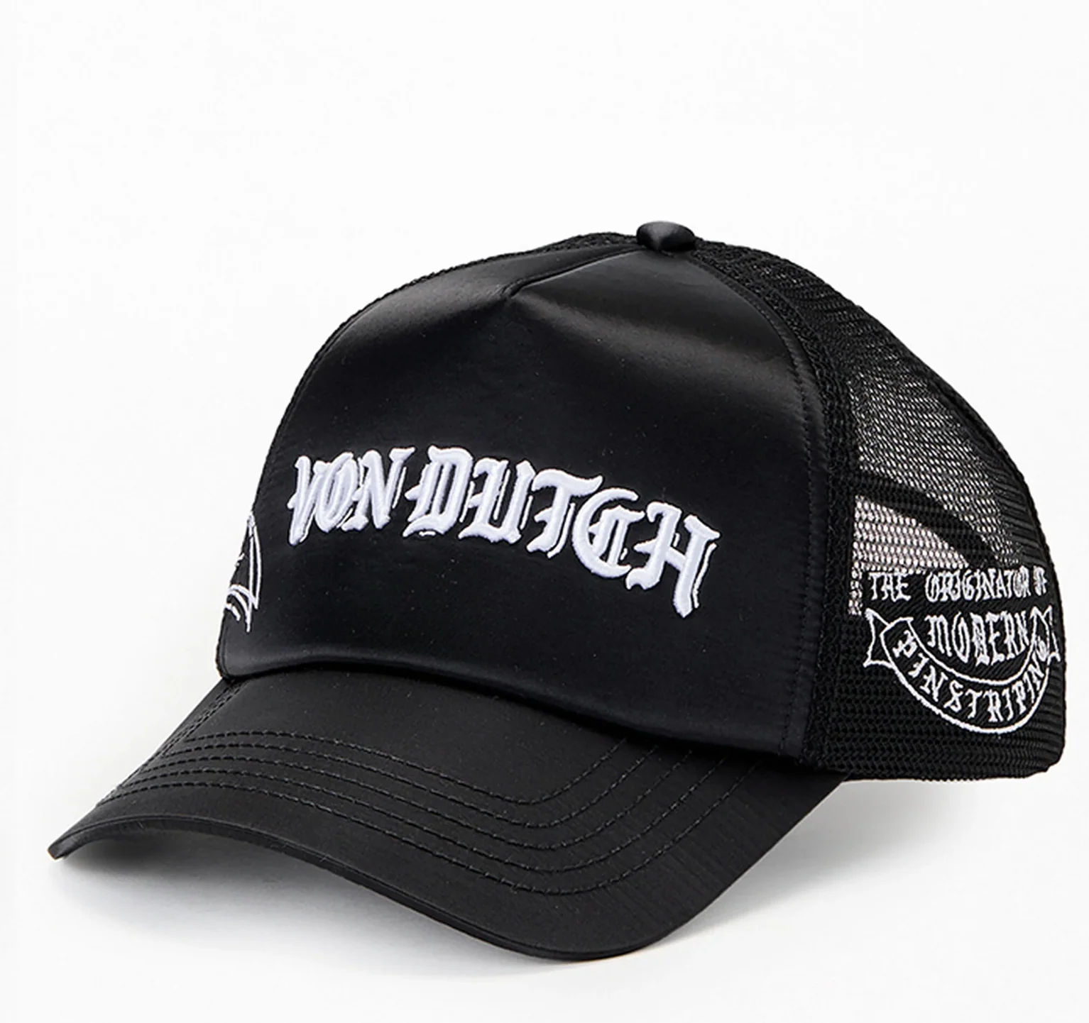 Von Dutch Black Satin Trucker - Image 2
