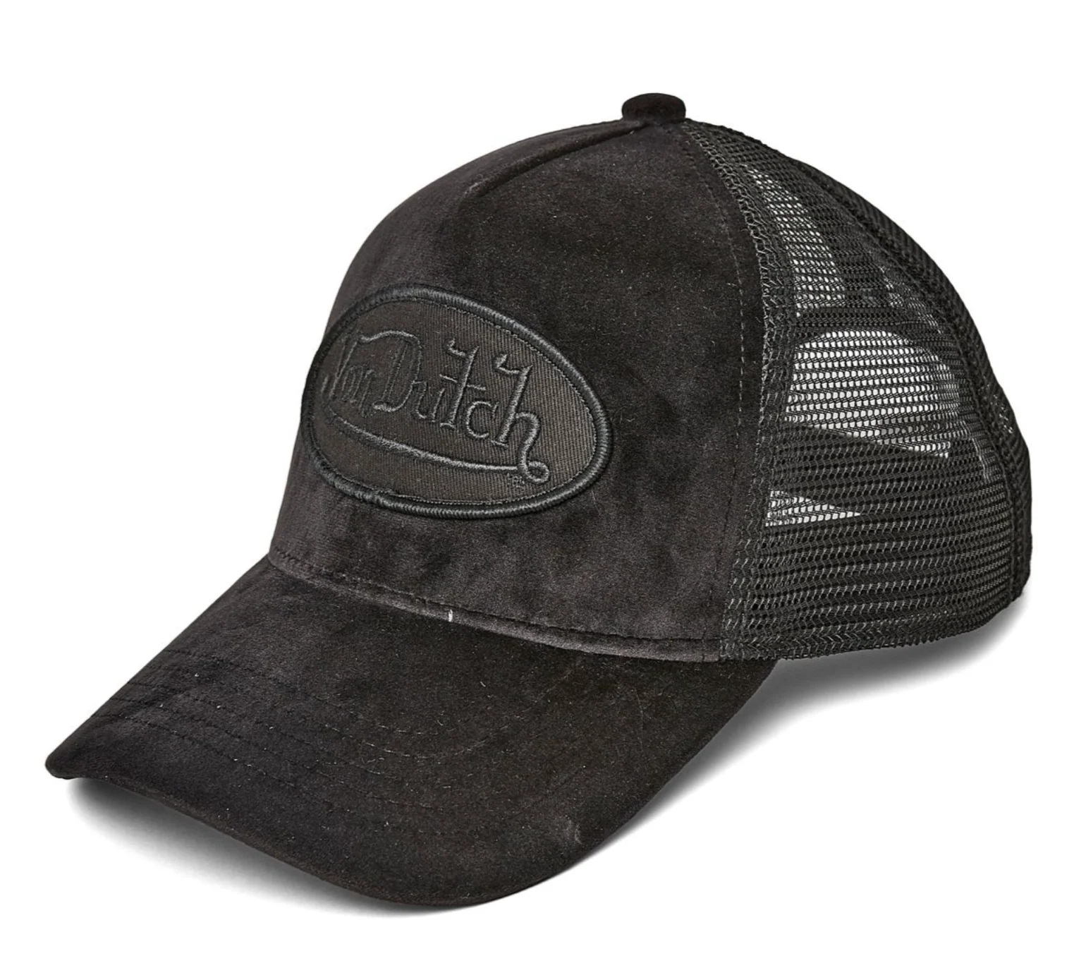 Von Dutch Black Suede Trucker