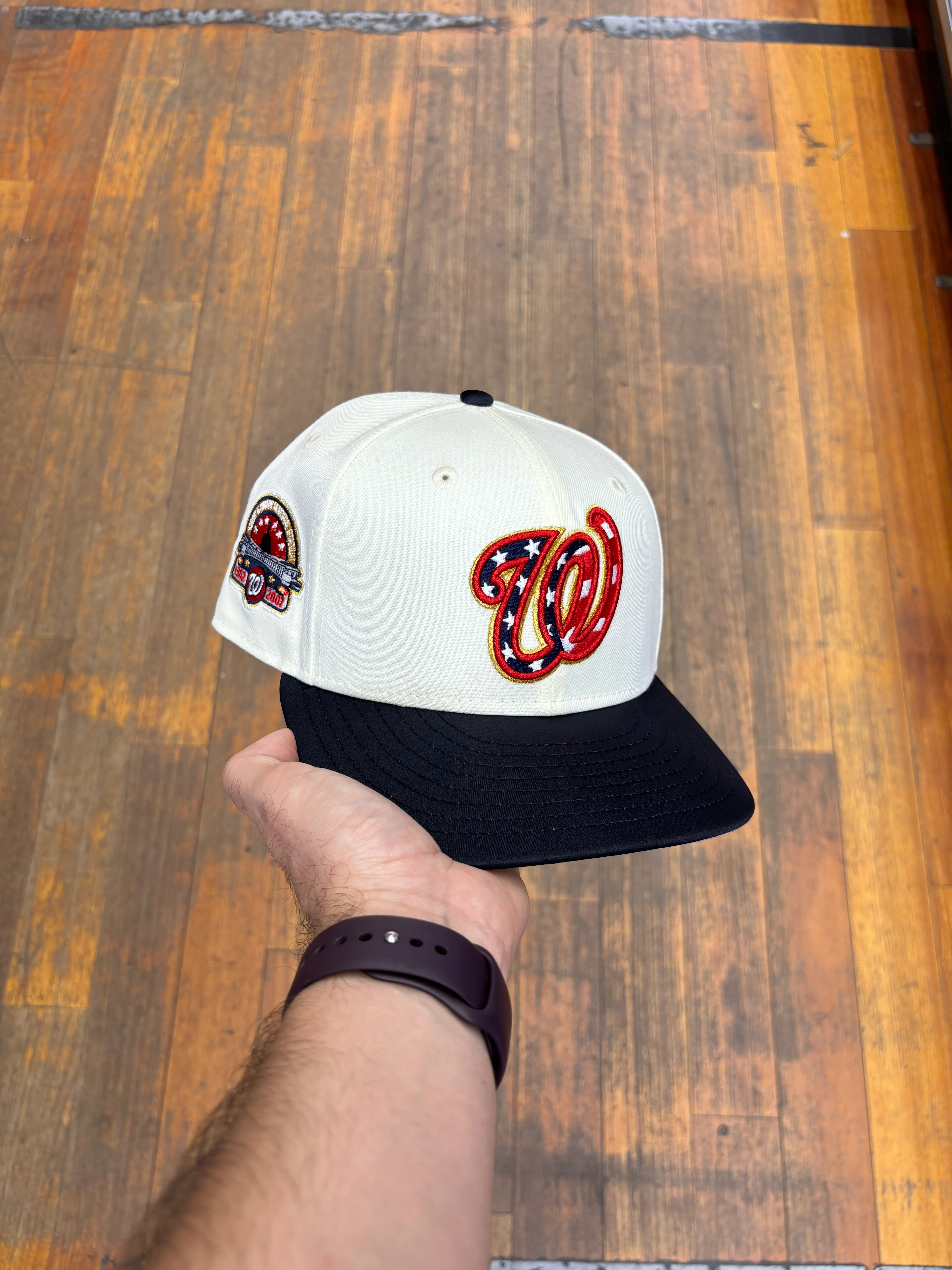 Washington Nationals Chrome Creme and Satin Navy Memorial Stadium - Image 3